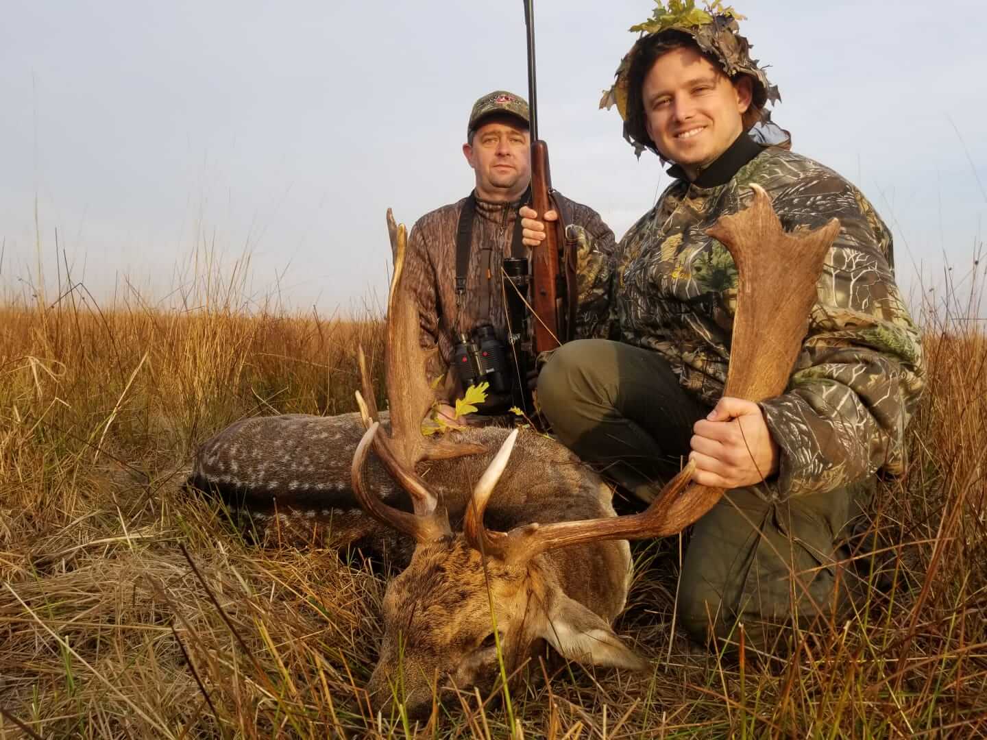 Tony with his trophy fallow deer at the end of the hunt